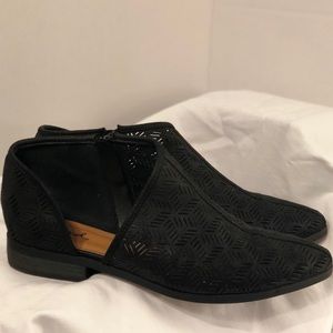 Black Ankle Booties with cut out detailing